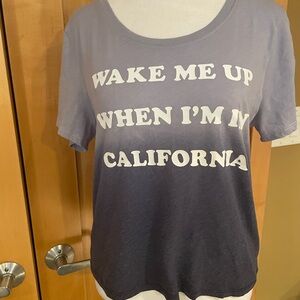 Hollister California Graphic Tee Women’s Large – Purple Ombre